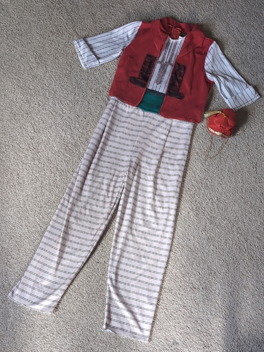Disney Aladdin Red and White Striped Kids Halloween Costume